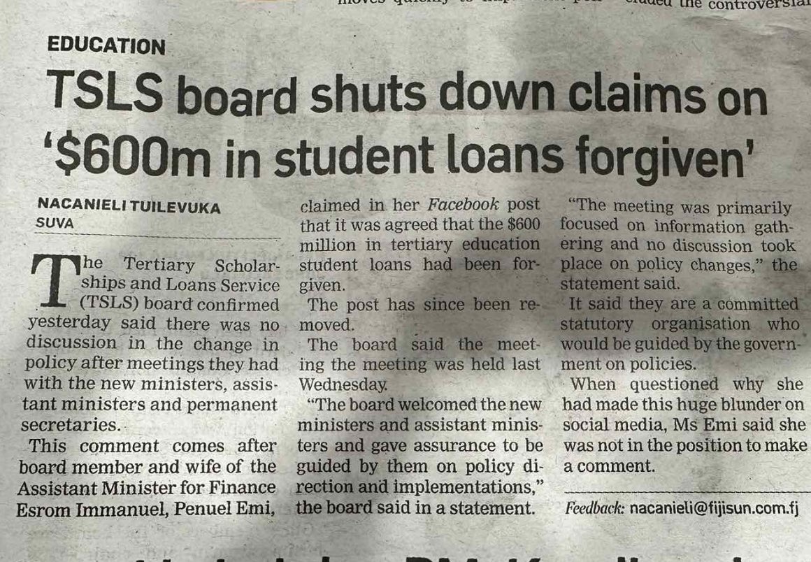 Nadokoulu's tweet photo. If we are forgiving TELS then;
1) reimburse all those who have paid off their previous TELS loan.                               2) to be fair to TOPPERS recipients, cancel their bonds. https://t.co/vgaVaSO5Pa