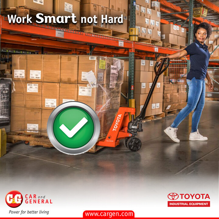 Toyota material handling solutions provide a safer, faster, and more convenient means of moving, lifting, and storing heavy loads.
☎️Toll-Free Line 0800724600

#CarandGeneral #cargen #Toyota #Materialhandlingsolutions #forklifts #pallettrucks #reachtrucks #makingcustomerssmile