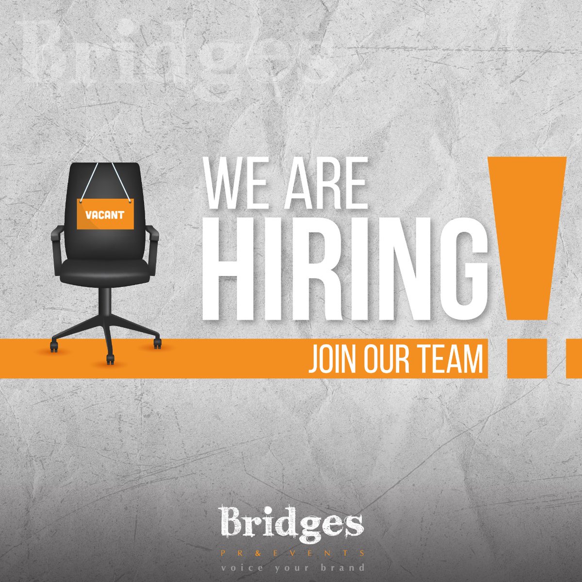 🚨 We are hiring - Senior Account Executive 🚨

Do you have an agency experience? We are looking for you! 

* 2-3 years experience.

* PR or/and social media agency background is a must!

If you are interested, please send your cv to: 
info@bridges-pr.com