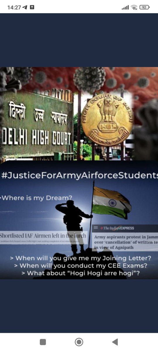 SumitDu78562542's tweet photo. Delhi HC Judgment do 
Jhoot ki haar 100%hogi 
#JusticeForDefenceStudents https://t.co/GlwAssJTFf