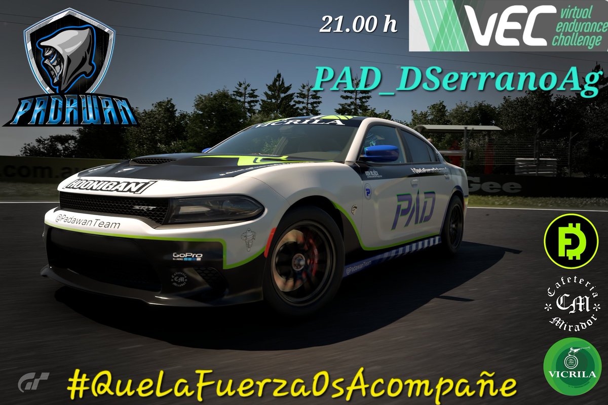 🏁 CARRERA 🏁 

Hoy toca la última ronda del @EnduranceFest en Mount Panorama con una máquina de matar de +700cv 😅 

💙 PAD_DSerranoAg 

💥 Mucha suerte para domar a la bestia compañero!! 💥 

🖌️  <a href="/PAD_wossko/">Osskarte</a>
⏰  21.00
🎬  Por el twitch de <a href="/AGarnata/">Alejandro Garnata</a>

#QueLaFuerzaOsAcompañe