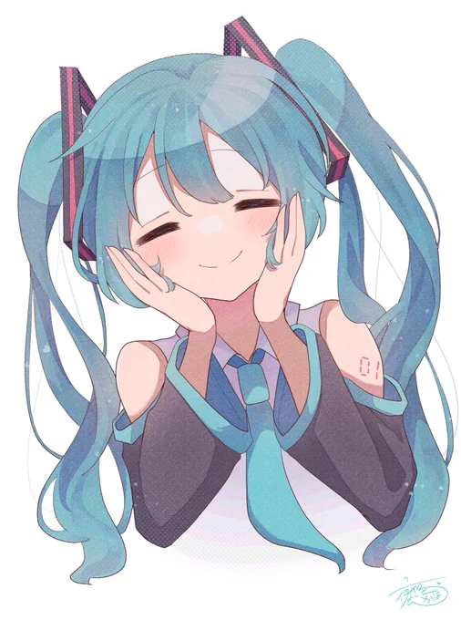 お気に入りミクさん(*'˘`*) #初音ミク #初音ミクイラスト 