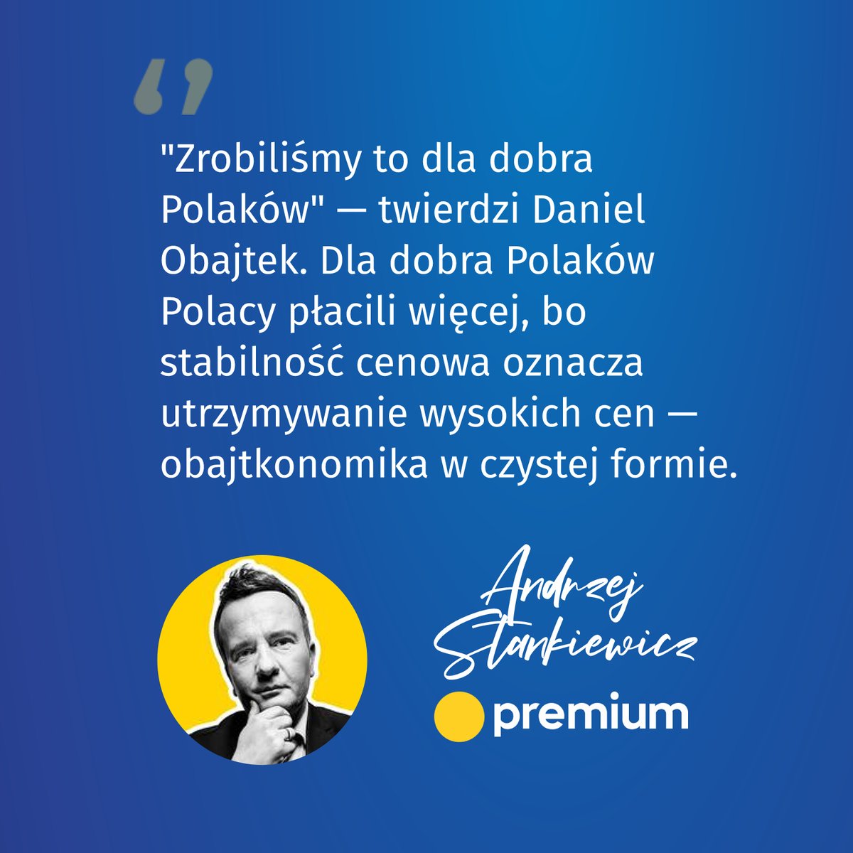 onetpremium's tweet photo. Szelmostwa pcimskiego nafciarza, czyli jak Obajtek wydoił nas dla naszego dobra." Komentarz Andrzeja Stankiewicza ➡ https://t.co/99pxGmCYBm
@onetpl | #orlen #spółka #koncern #paliwo #ceny #ropa #benzyna #ekonomia #gospodarka #andrzejstankiewicz #pknorlen #onet #onetpremium https://t.co/i8OxQcRT2A