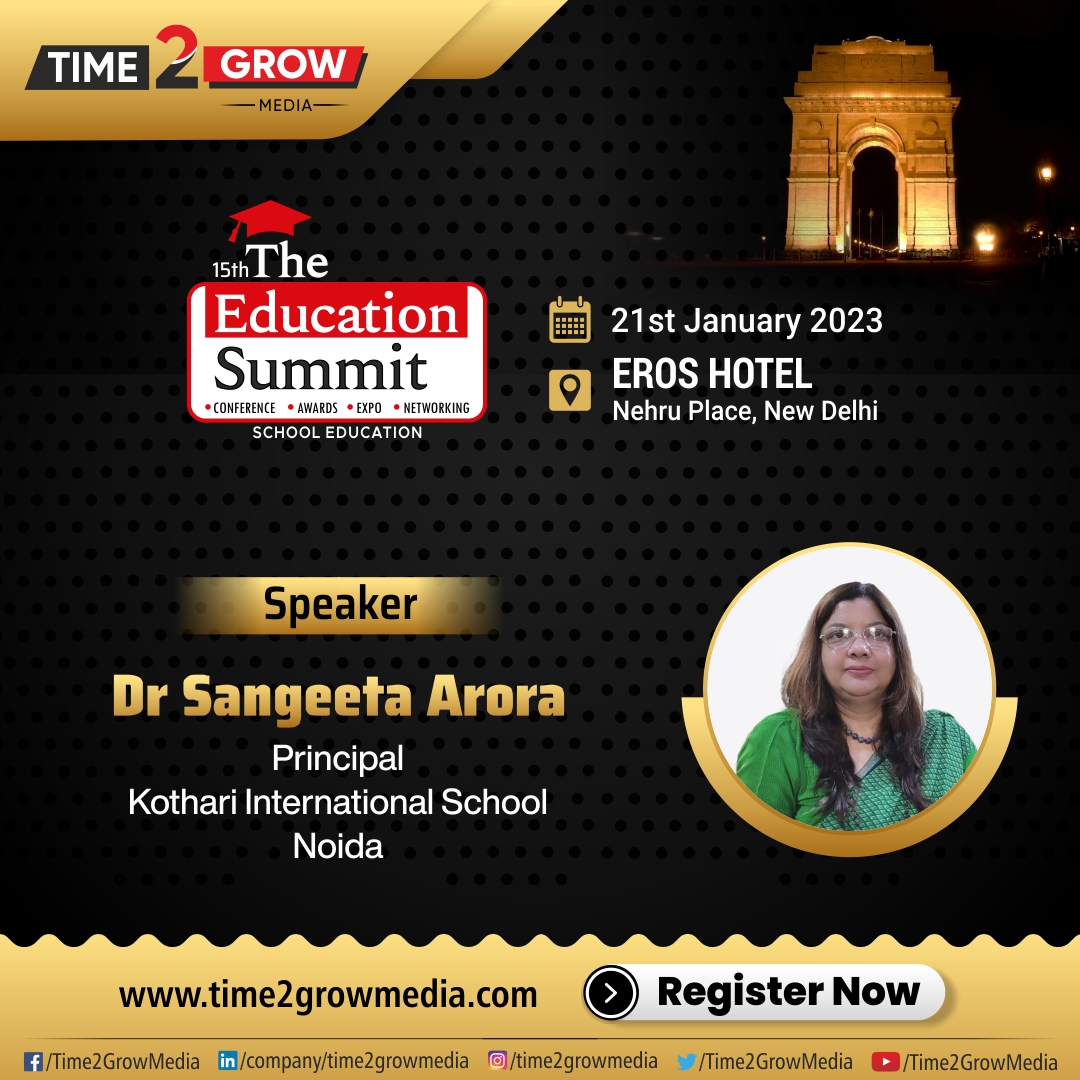 Time2GrowMedia's tweet photo. We are elated to welcome 𝗗𝗿 𝗦𝗮𝗻𝗴𝗲𝗲𝘁𝗮 𝗔𝗿𝗼𝗿𝗮, Principal, Kothari International School, Noida as a 𝗦𝗽𝗲𝗮𝗸𝗲𝗿 at the 15th Edition of #TheEducationSummit, Delhi.

#Time2GrowMedia #Time2Grow #TESDelhi #TES #Delhi #15thTES #Time2GrowTES #TES2022 https://t.co/E7vpmNkurr