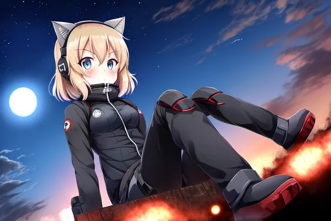 #HolaraAI 夜のネコーシャ様( ФωФ)ニャーン 