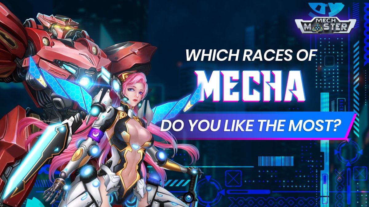 💥 PICK YOUR FAVOURITE MECHA RACE 💥

🪐In the Mech Master universe, there are seven different Mecha species and each race. 
Which of the Mecha races do you prefer the most and why? 

✔️Read more at: t.me/MechMaster_ANN…

 $MECH #GameFi #NFT