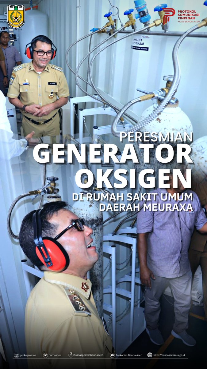 Bakri Siddiq terus melakukan sejumlah terobosan dan inovasi dalam upaya peningkatan sektor pelayanan kesehatan bagi masyarakat Kota Banda Aceh. Salah satunya meresmikan mesin generator oksigen di Rumah Sakit Umum Daerah Meuraxa (RSUM), Senin (2/1/2023).
bandaacehkota.go.id/berita/35199/r…