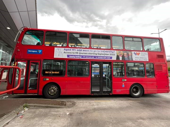 #Wednesdaywisdom
Sign up at <a href="/wvrcollege/">WVR College</a> for the new Winter Adult Course Guide. There are many opportunities to take advantage of in the New Year. Be all that you can be in 2023 - check it out here: ow.ly/QUTy50M97Sh  

<a href="/WarringtonBuses/">Warrington's Own Buses</a>  #Outdooradvertising #Adultcourses