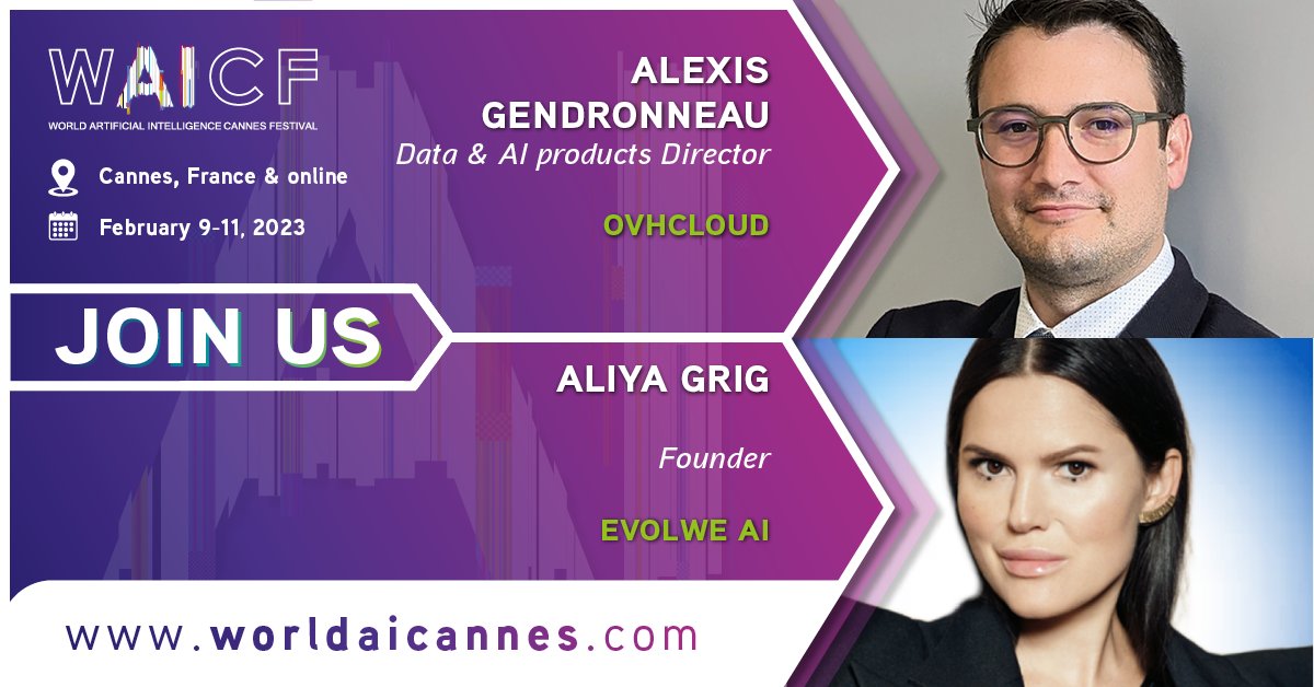 WAICANNES's tweet photo. [Inside #WAICF]

Alexis GENDRONNEAU (@OVHcloud_FR) &amp; Aliya GRIG (@evolwe_ai) will make a BEST OF in #AI today at #WAICF23

📍 Friday, February 10 - 10:05 - 10:35

🎫 Get your Pass to the conference: https://t.co/5EPH7vPQWF https://t.co/qpBndCvWnS
