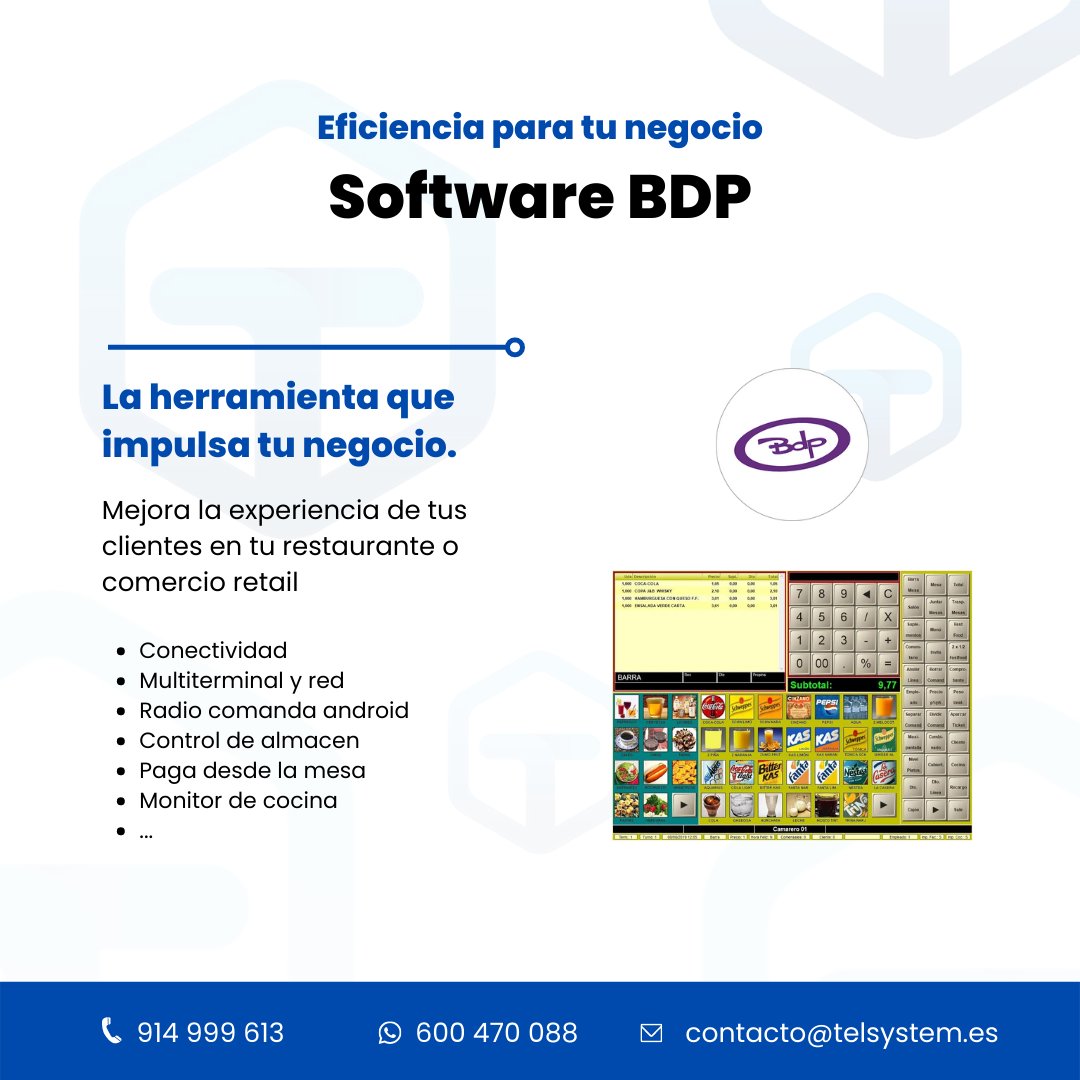 cashguard_'s tweet photo. Β‘Mejora la experiencia de tus clientes en tu restaurante o comercio retail con el software BDP!
π https://t.co/tPfZ9UXuRA
#software #solucionestpv #programadegestion #restaurante #retail #comercio #bdp https://t.co/mc7WiTUJ4A