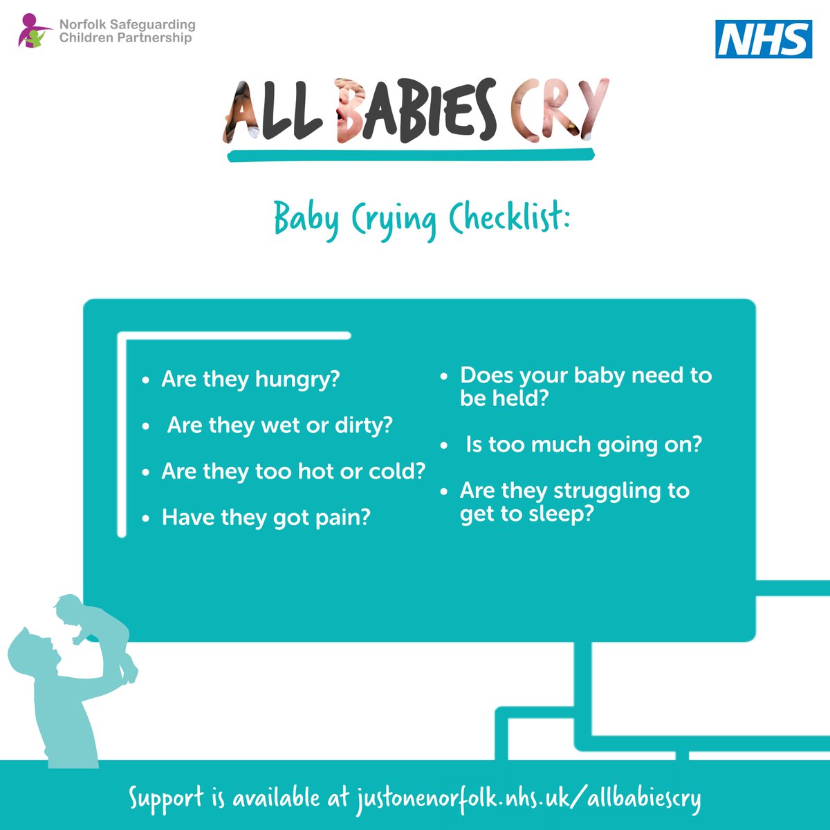 FISnorfolk's tweet photo. Crying is part of a baby’s language, but parents may feel exhausted and stressed when their baby cries. We are here to help – Parents can call 0300 300 0123 for further advice.
#Adviceforparents #Whybabiescry #Toptipsforparents #Newparent
#PJFAL https://t.co/R6V6w0JB6T