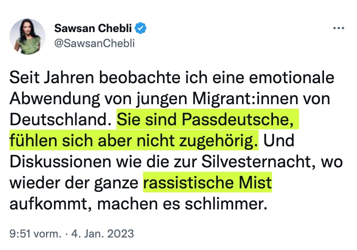 unblogd's tweet photo. Jo Chebli, das mag vielleicht daran liegen, dass die genauso wie du gar nicht dazu gehören wollen. https://t.co/kYTDrOaEIj