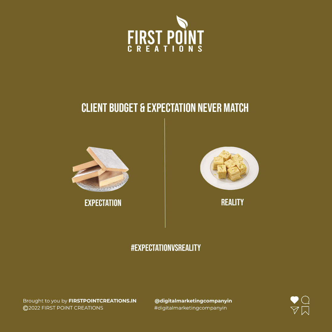 digitalmktgind's tweet image. Client BUDGET &amp;amp; EXPECTATION never match
Contact Details:+91 9871688800
🌐 firstpointcreations.in
📧 sales@firstpointcreations.in
.#expectations #expectationreality #clientbudget #clientexpectations #clientexpectationvsbudget #budget #budgetmatters #budgetrenovation 
#followers