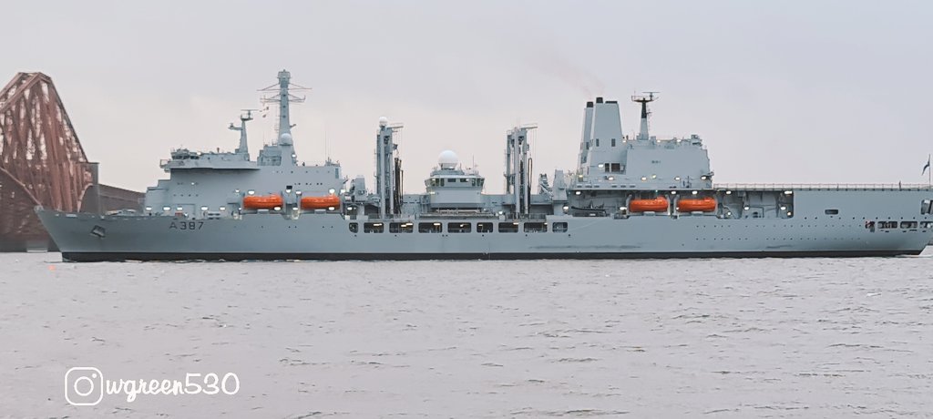 WGreen530's tweet image. . @RFAFortVictoria passing under @TheForthBridges this morning after departing Crombie 

@NavyLookout @RNinScotland @RoyalNavy @RFAHeadquarters @WarshipCam @HMNBDevonport