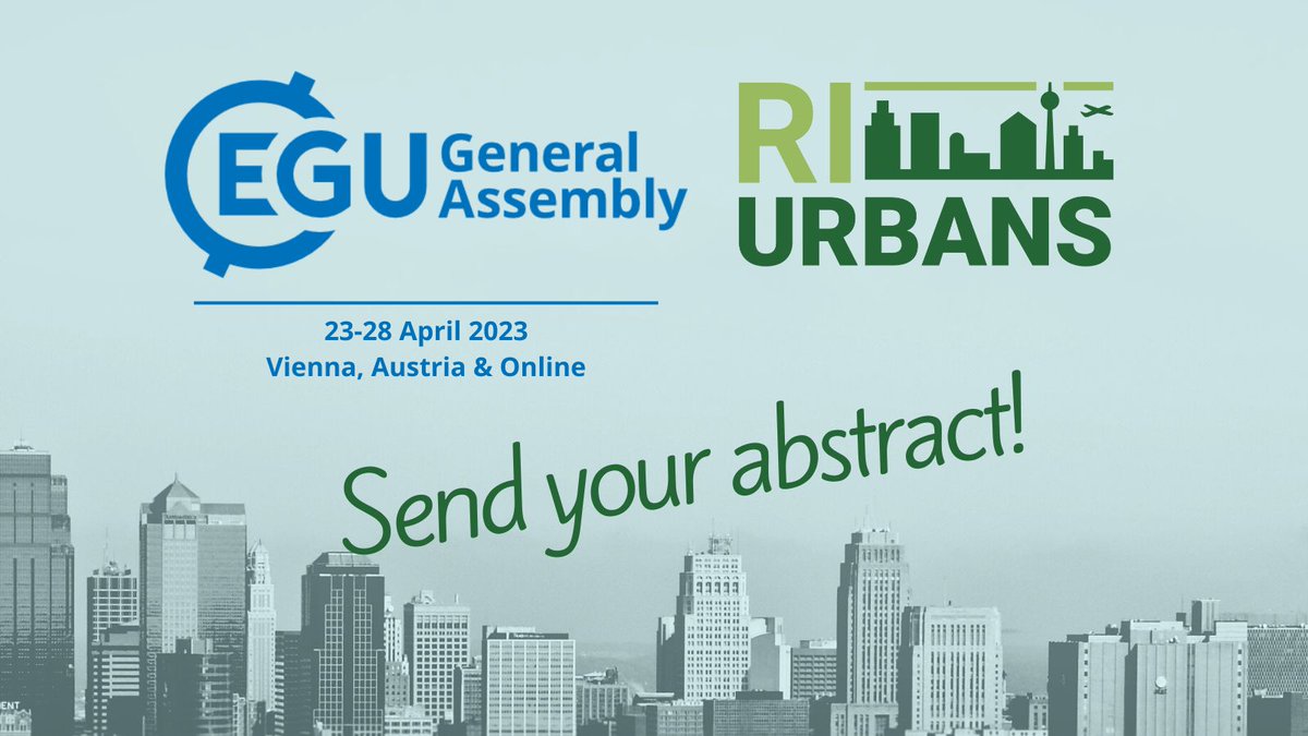 ⏰Last days to submit your #abstract to the #EGU23‼️

Submit your research work on #atmospheric sciences, #AirQuality, and atmospheric research infrastructures to the session led by #RI_URBANS. 

📅Deadline: 10 January
👉bit.ly/3ftVef3