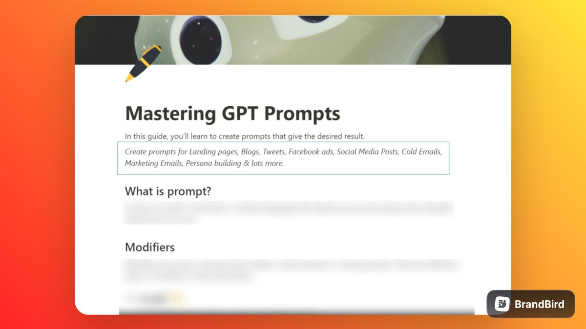 HeyNikhila's tweet image. After 150 hours of using ChatGPT, here it is:
๐ MASTERING GPT PROMPTS ๐
๐ฅ A Complete Guide to Writing Prompts
๐UNLOCK Full Potential
โ
Formula to create prompts for anything
โ
Landing Page, Blogs, Tweets, Copywriting etc
FREE today!
Like & Comment "chatgpt"
I'll DM you