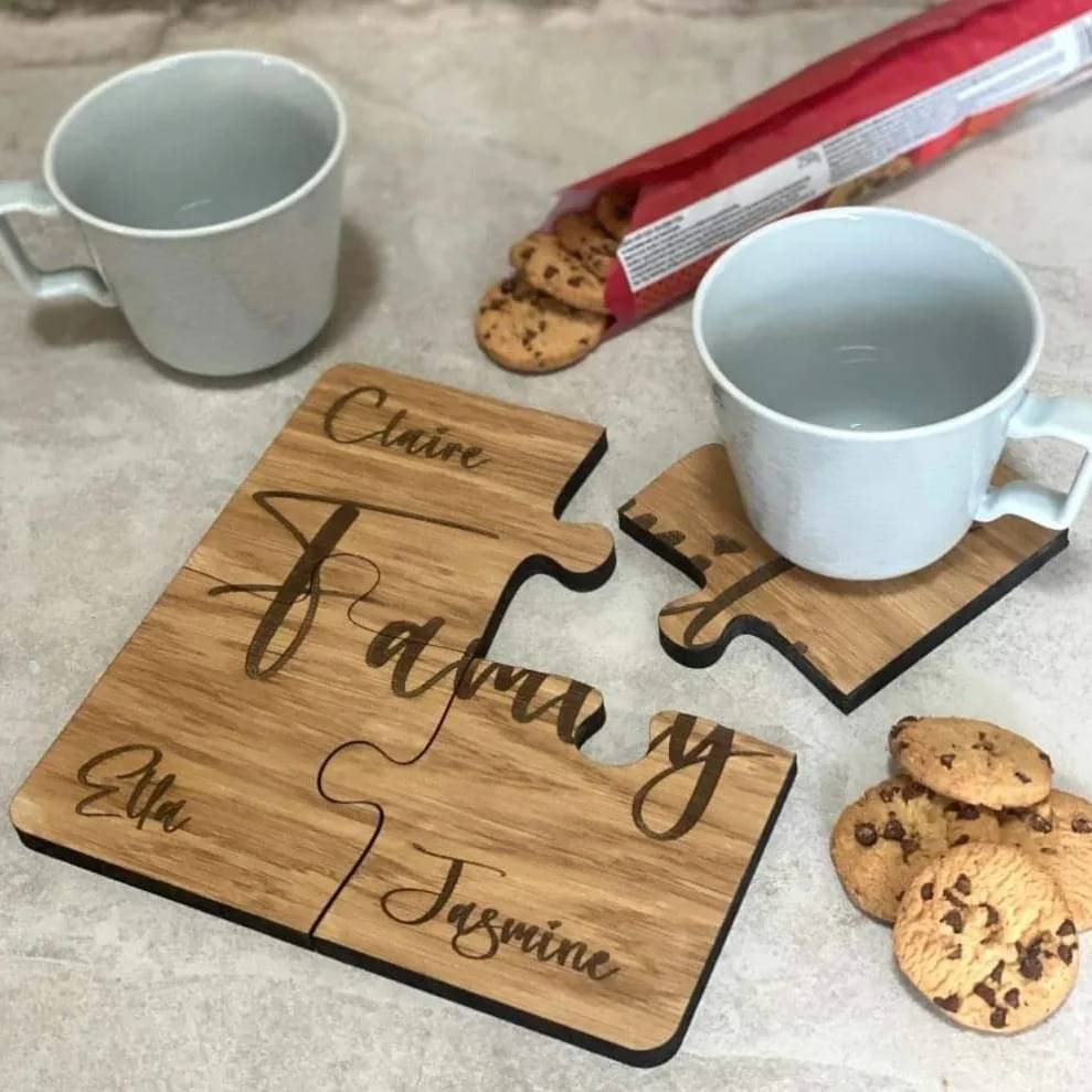 LuckandLuckShop's tweet photo. 🧩 Perfect Personalised Gifts! 🧩

How wonderful is this Wooden Oak Personalised Family Jigsaw Coasters Gift! Sold as a set of four and 100% customisable 😍

🛒 Shop: https://t.co/RXv63bN6J5

#luckandluck #partyshop #partysupplies https://t.co/JftCmV61IX
