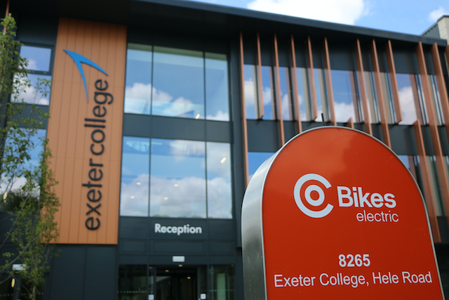 CoBikesElectric's tweet photo. Hele Road @ExeterCollege station now reopened! @ExeterCycling @tweetinexeter @LiveMoveExeter @ExeterLiveBette @CoCars https://t.co/bGwEhsqLgm