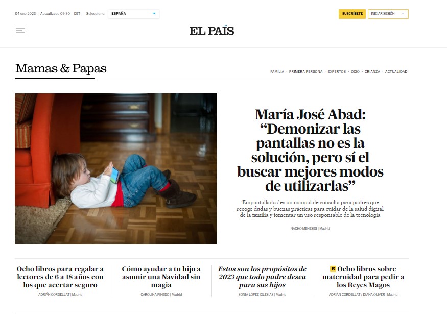 Hoy entrevista en El País 😃: bit.ly/3IhlZiO