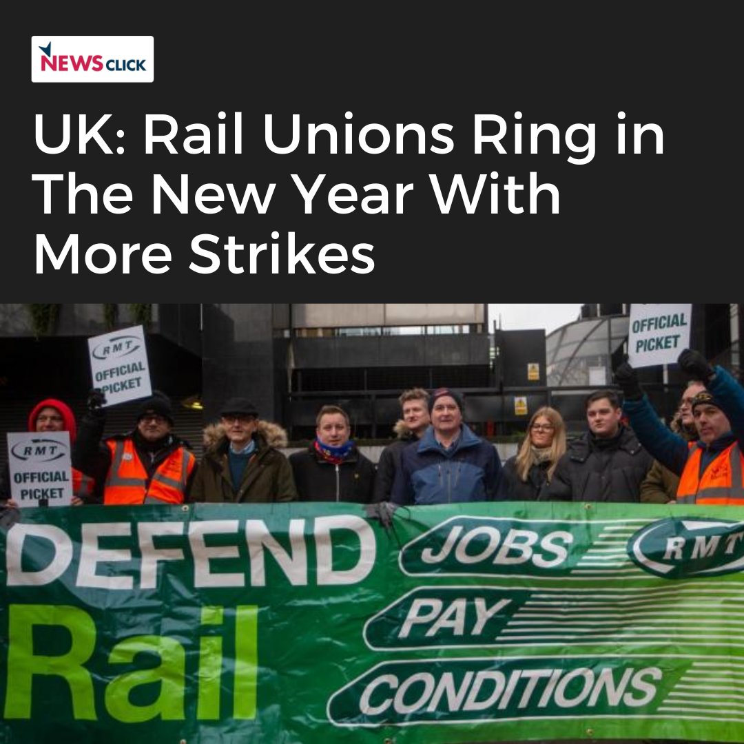 newsclickin's tweet image. Commuters returning to work on Tuesday have been told to stay home amid "significantly reduced" rail services. The strikes are set to continue until Sunday.

#UKEconomy #UKRailStrike #WorkersStrike #WorkersProtest 

newsclick.in/UK-Rail-Unions…