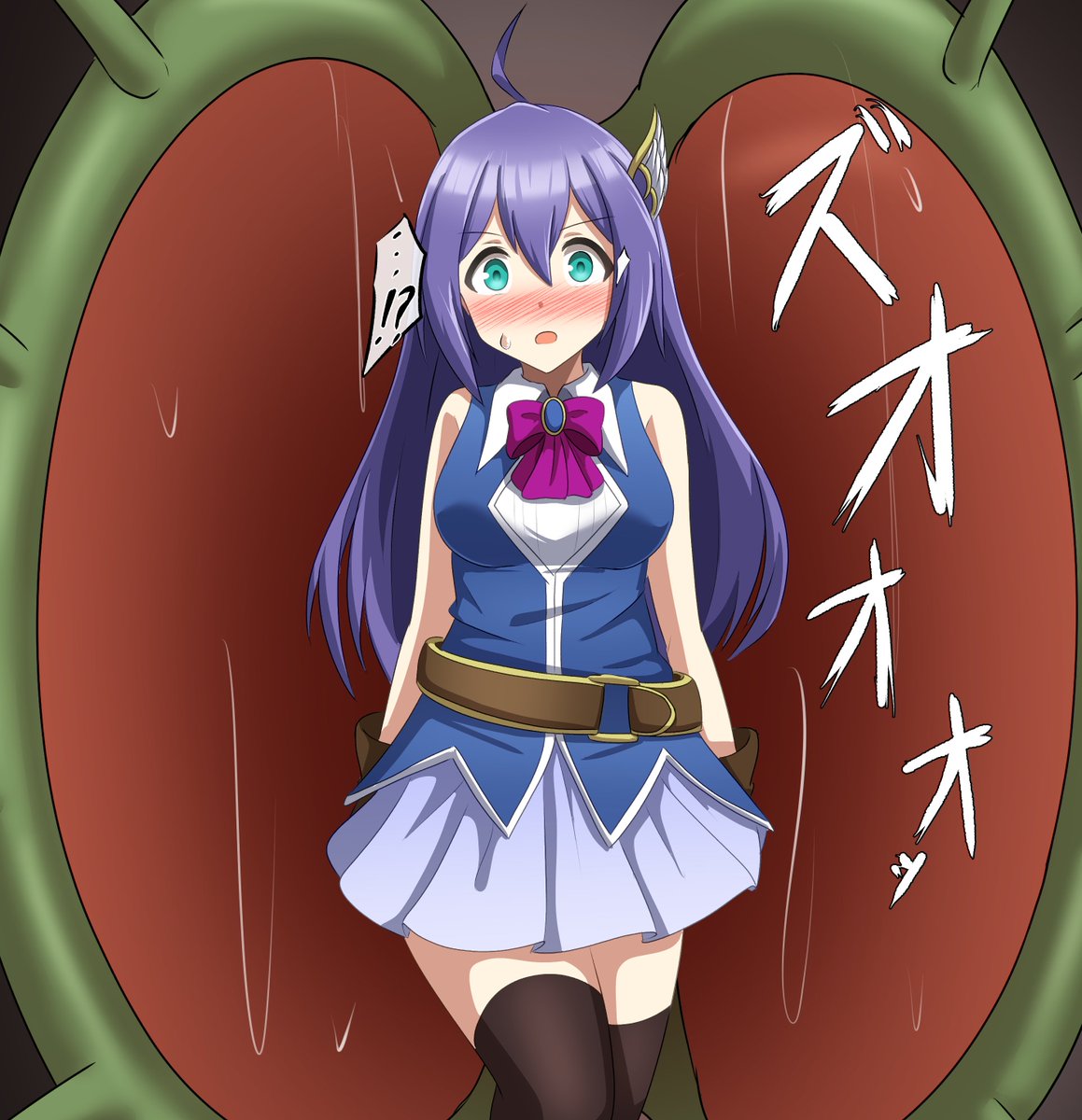 RPG勇者杏奈VSハエトリソウ的エロモンスター。
一瞬の隙から丸呑みしゃぶり尽くしシチュ。 #ミリエロ 