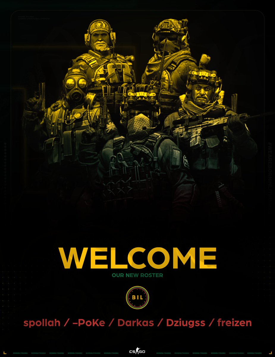 GalaxyGamingGG's tweet image. Our roster for 2023 CS:GO season!

Lineup:
🇱🇹 - @spollahq 
🇱🇹 - @pookeecs  
🇱🇹 - @Darkascs 
🇱🇹 - @dziugsscs 
🇱🇹 - @Freizen_cs 

🇱🇹 - Manager - @E1mantasCSGO