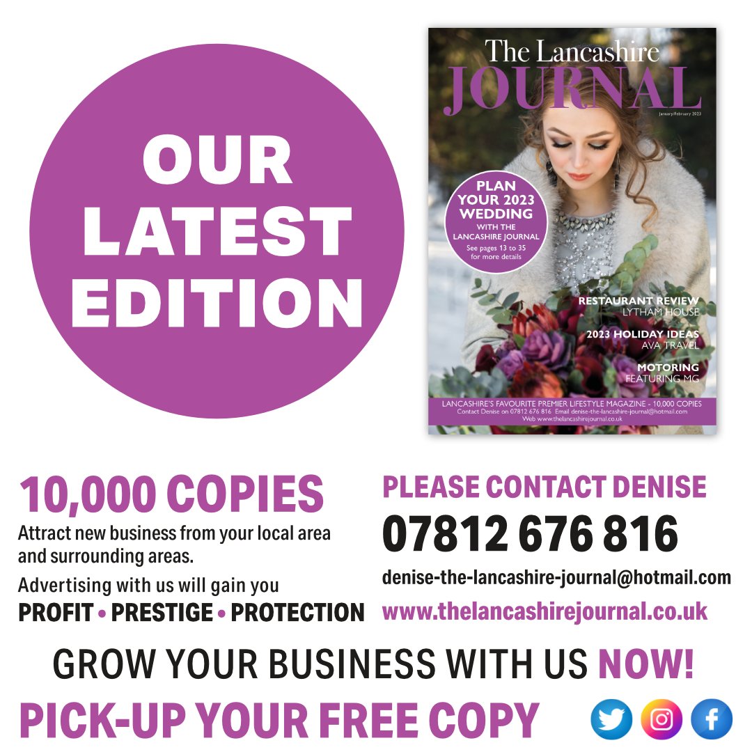 Our January/February 2023 edition of The Lancashire Journal is out now. Pick-up your FREE copy at Sainsbury's, Asda, Tesco, Co-Op, M&S, Morrisons and so many more, or browse the online version at thelancashirejournal.co.uk. #buylocal #lancashirebusiness #magazine