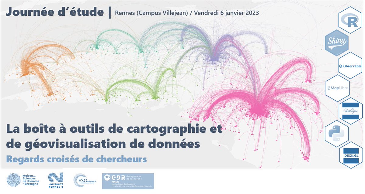 fbahoken's tweet image. [Rappel]✨🗓️🗺️🎁✨Journée d&apos;études
de l&apos;Action de recherche (Carto)graphies et (Géo)visualisation de données du @GdrMagis 
➡ Rennes - 6 janvier 2023
🔗En savoir plus github.com/magisAR9/JEGeo…
#spatialdata #covoiturage #flux #flowmap #cartostats #geoviz