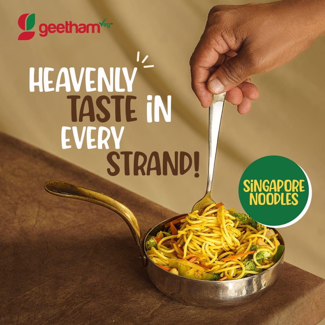 Get fuelled with some flavorsome Singapore Noodles from Namma Geetham!

#geetham #geethamveg #geethamvegrestaurant #veg #vegetarian #vegetarianfood #nammageetham #chennai #chennaifoodie #noodles #asiancusine #singaporenoodles #tasty