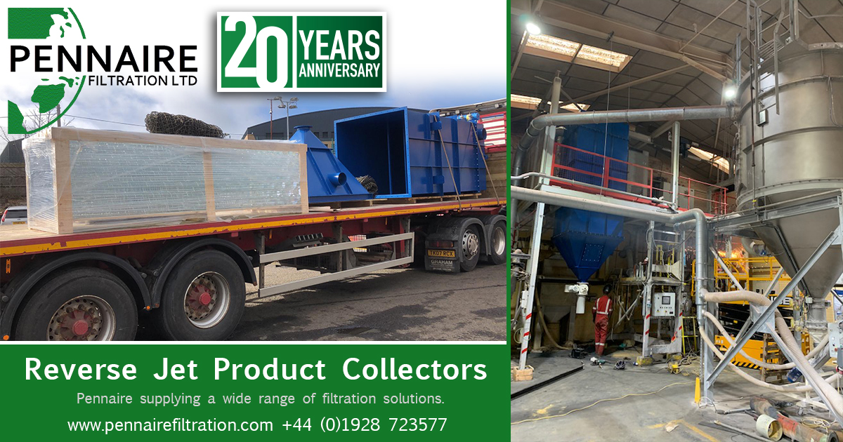 pennaire's tweet photo. Our #filter #engineering experience results in an extensive range of basic venting units &amp; #dust control systems through to product collectors. Pennaire successfully supplied &amp; installed two new reverse #jet product collectors for the same client on two different process streams. https://t.co/nGXCkqJcYE