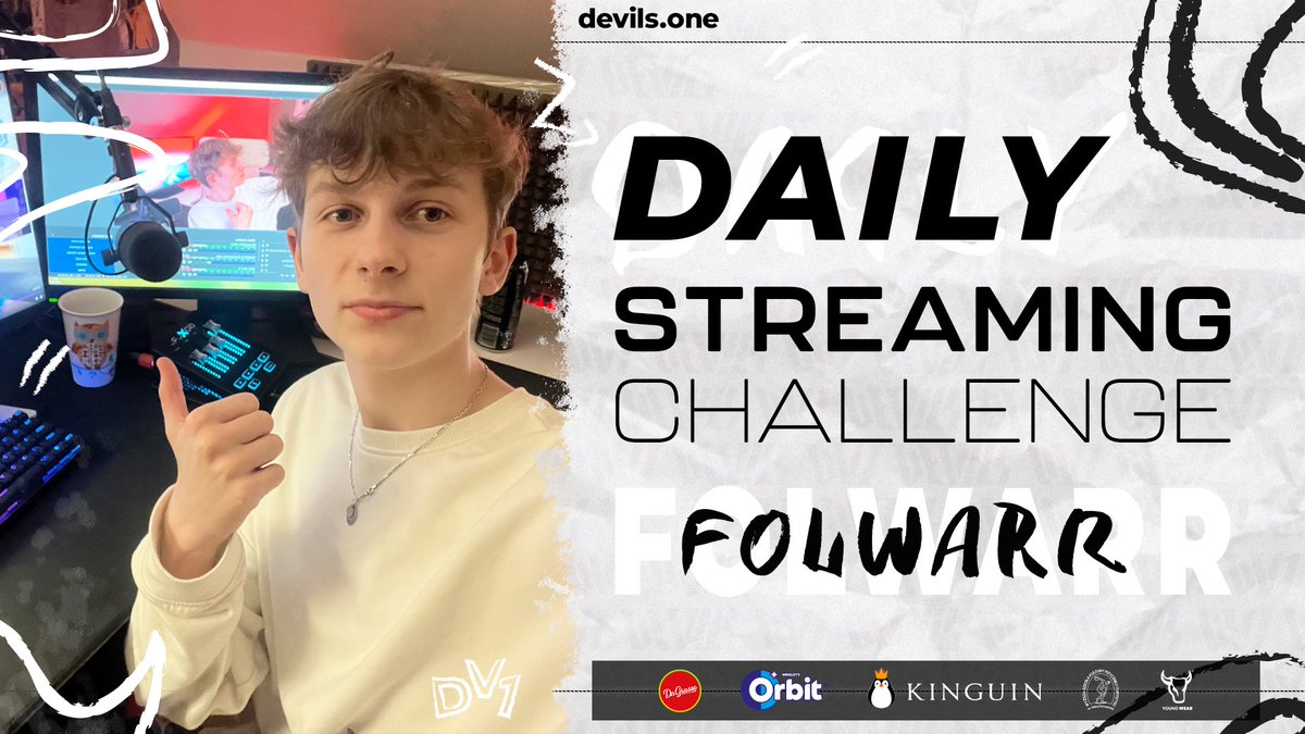 Wpadajcie do @folwarrFN ! Od poniedziałku jego streamy odbywają się codziennie! Powodzenia w challenge'u👊😎 ➡️twitch.tv/folwarr⬅️