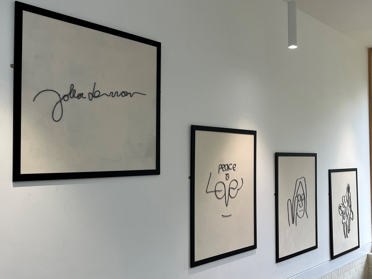 strawberryfield's tweet photo. 'Lennon Wired' exhibition by artist James Wilkinson is at #StrawberryField.  Each piece was created using segments from the original microphone leads that #JohnLennon used to record #Imagine. 🎤
Free entry 
https://t.co/m5b9nPmJty

#Beatles #BeatlesFans #Lennon #Art @paintpop https://t.co/rDYixvNdCu
