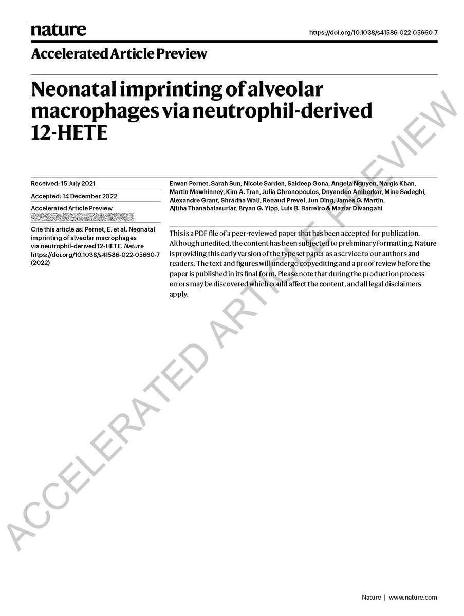 MazDivangahi's tweet image. To kick off the new year checkout our recent study @Nature highlighting the essential crosstalk between neonatal neutrophils and AM 

nature.com/articles/s4158…

A big shout out to brilliant @erwan_pernet and the entire team collaborators @LB_Barreiro @AjithaT4 and Yipp-lab
