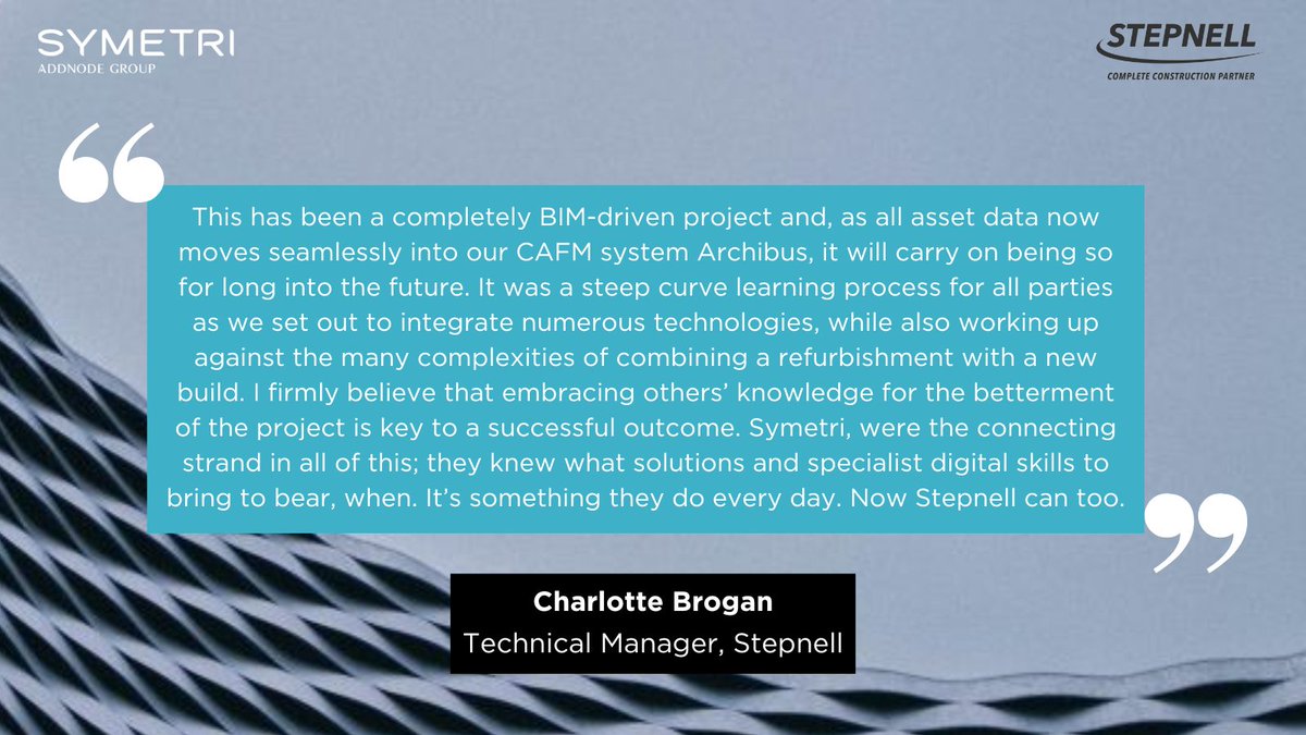 SymetriUK's tweet photo. Stepnell's BIM Approach; ‘No Stone Unturned’ For University of Worcester. 

Read the case study on the digital journey from construction through to facilities management: https://t.co/0qbLtebmLm

#Stepnell #Construction #CaseStudy https://t.co/ASLvWH3T47