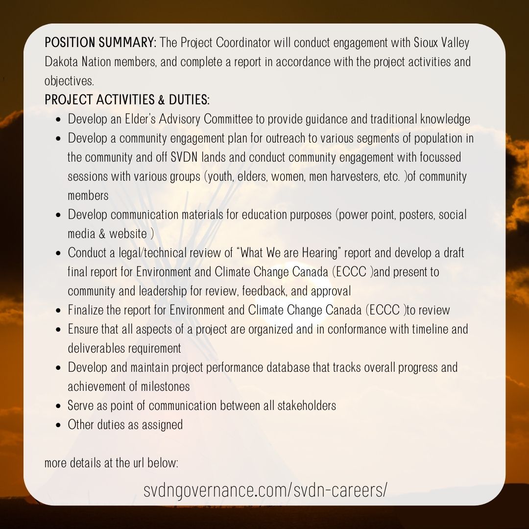 SVDN_Self_Government_Project_Coordinator_Term_(2023.01.27)_2022154
Deadline: January 27, 2023 4:00pm

svdngovernance.com/svdn-careers/