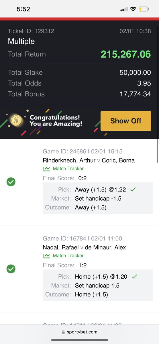 Mrbankstips's tweet photo. Rollover bet 1 🍏🍏🍏
Rollover bet 2 🍏🍏🍏
Rollover bet 3 🍏🍏🍏

1k = 67k 
10k = 667k 
50k = 3.4M 

Congratulations ✅✅✅

Ready for day 4 ? Let’s get 3k RTs 

Join the telegram channel https://t.co/lH8NAaxvg8 https://t.co/t3zhWRKtFr