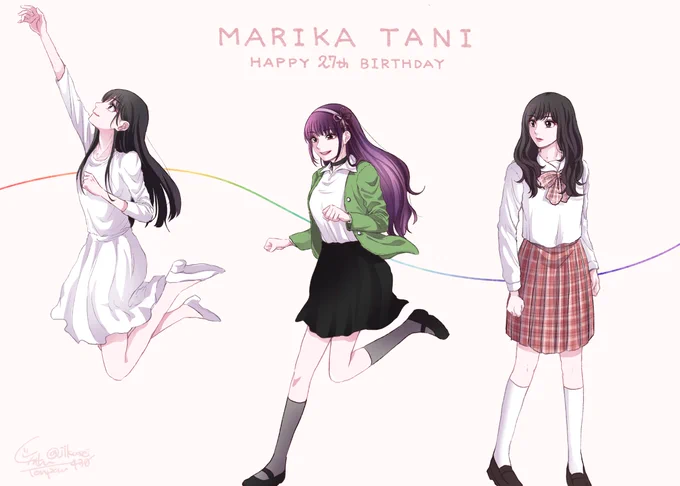 絵描きの皆さん、谷l真l理l佳さんを描くと画力が上がりますよ(1枚目が7年前で2枚目が今日 