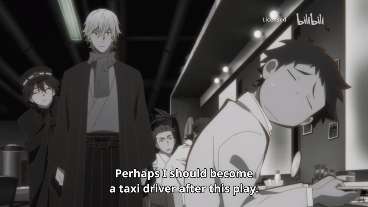 mementochuuya's tweet photo. // BSD S4 SPOILERS

HELLO THE TAXI DRIVER AKEMDMMEMESMWMSMMSSKKWKS THIS IS SO FUNNY https://t.co/meCAh7RC6S