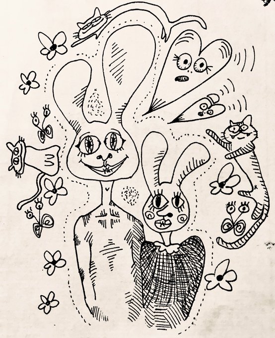 🎍とっくにあけましておめでとうございます🎍
おみくじによると今年の上半期は苦労するけど下半期いい感じらしいので、下半期の私にご期待ください。

画像は周りに変わってる人間だと思われたかった20歳くらいの時に描いたうさぎの絵です🐰 