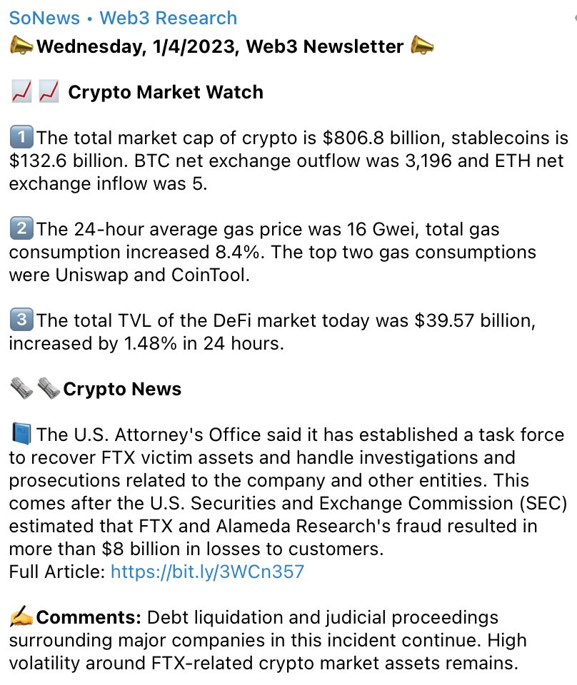 SoSoValueCrypto's tweet photo. 🔥 Today's web3 newsletter hot off the press with our commentary ✍️
Read more 👉 https://t.co/eG0Fhs2R85
⏰5 min SoNews = hours of research 💻
#cryptonews #FTX #fraud #userfunds https://t.co/zppxf2ogkF