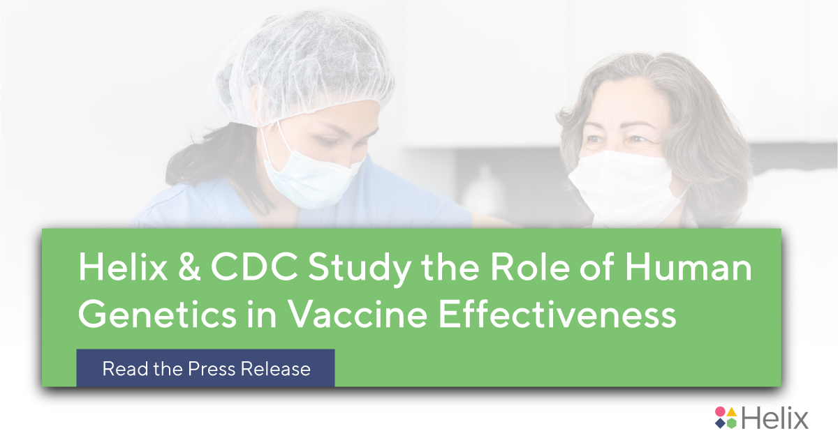 NEW: We are working with the <a href="/CDCgov/">CDC</a> to better understand the role of human #genetics in #vaccine effectiveness – particularly across #COVID19 variants – leveraging both our population genomics and viral surveillance expertise. Learn more here: bit.ly/3WKrsmF