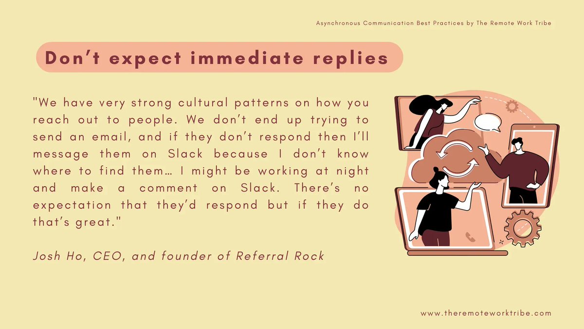 RemoteWorkTribe's tweet photo. ⏳Patience is one of the main virtues of async communication in remote teams. Thank you @jlogic for sharing your experience with the #RemoteWorkTribe podcast.
📻 Listen to the entire interview ➡️ https://t.co/XVKVRVicc2 https://t.co/BqJh8YXMPa