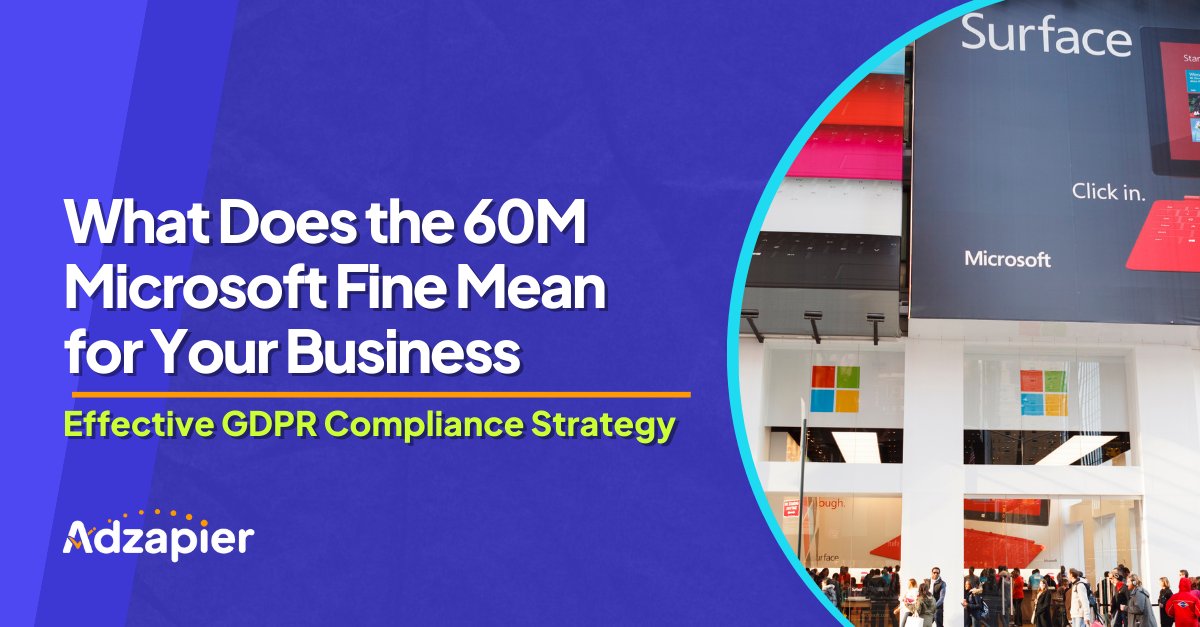 PrivacyPillar's tweet image. Even if your business is in the US or elsewhere, you are obligated to follow global laws and ensure GDPR compliance. Noncompliance could cost you a huge fine just like Microsoft.

linkedin.com/pulse/what-doe…

#adzapiercmp #dsar #consentmanagementplatform #ccpa #gdpr #cookieconsent