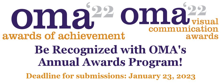 OhioMuseums's tweet photo. Did your museum have an amazing program or partnership in 2022? Are your marketing materials a beauty to behold? Do you have #museumpro colleagues that go above and beyond?
Nominate them for the 2022 #OMAAwards!
Nomination deadline: January 23, 2023. https://t.co/pqM6ggLlVZ https://t.co/K5azWul3Ev