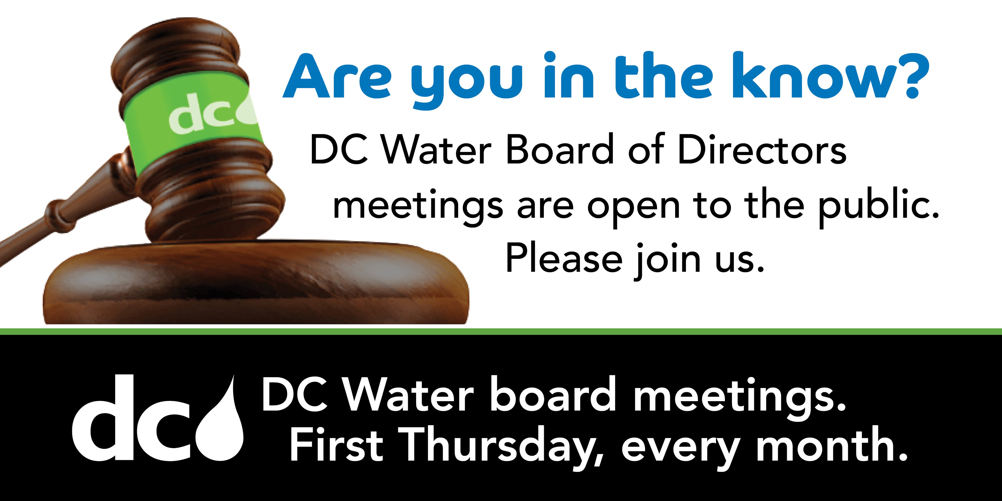 DC Water on Twitter: are kicking off the New Year with our in-person board meeting of 2023. Please join us at 9:30 Thursday at 1385 Canal St SE or streaming
