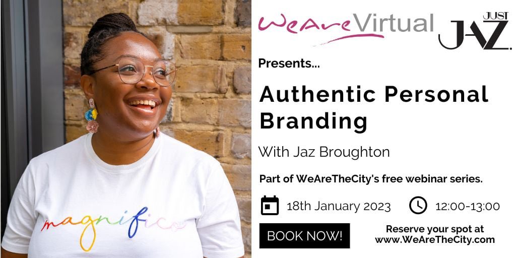 WeAreTheCity's tweet photo. Don't miss out on our next #WeAreVirtual on 18th January at 12PM with @JustJazco!🥳

Learn about personal branding and where to get started with Jaz: certified life coach, podcast host, and community manager @mixpanel 🚀 

Sign up for free · https://t.co/H39xyZUMov https://t.co/EuAdVTvT8z