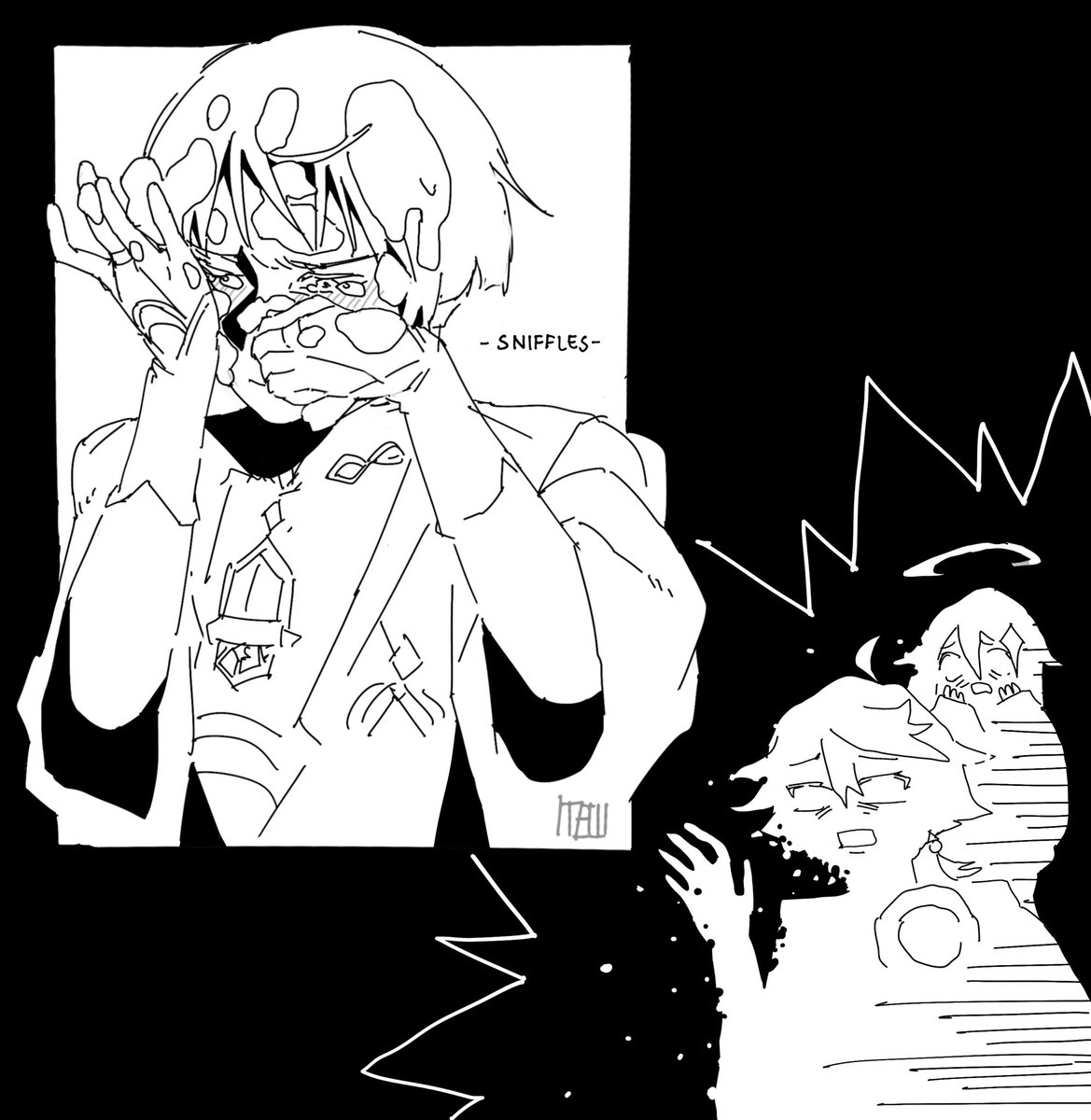 biggieboba's tweet photo. Little comic for scara birthday 🎂 (1/2)
#scaramouche #wanderer #genshinimpact https://t.co/V0MTvKKjXI