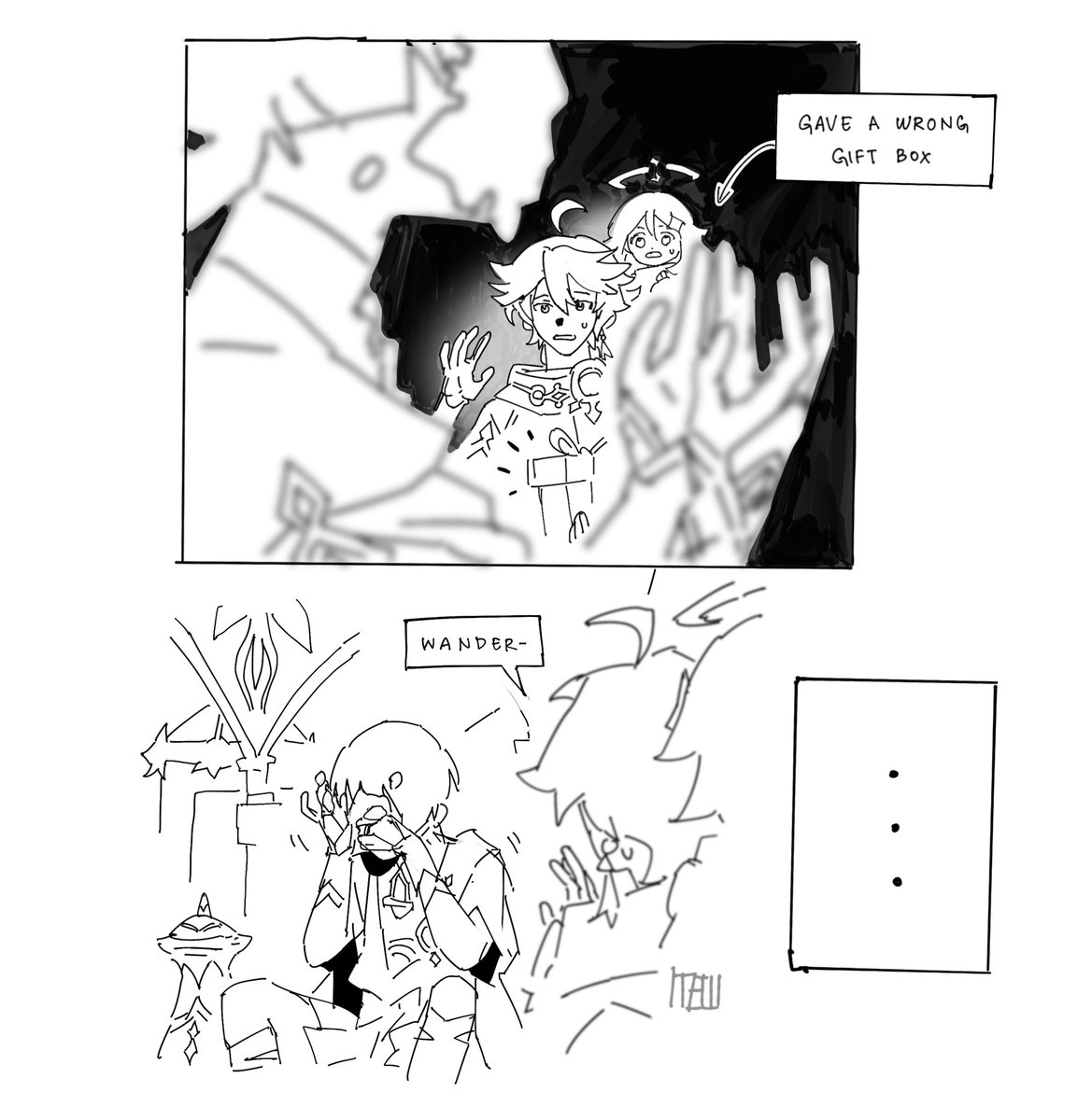 biggieboba's tweet photo. Little comic for scara birthday 🎂 (1/2)
#scaramouche #wanderer #genshinimpact https://t.co/V0MTvKKjXI