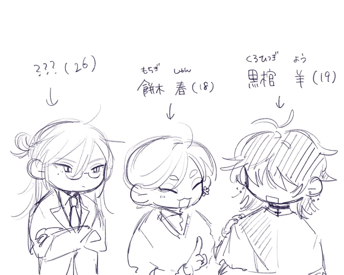 同じ世界線(?)でのオリキャラくんたちまとめてみたけど好みが分かりやすすぎるぞおあげ 