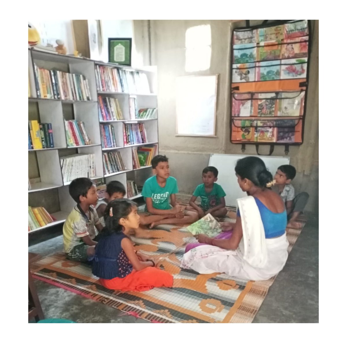 the_story_mama's tweet photo. In our free library Kalpana Baidew read story to us. We love her. https://t.co/5kFl8QYbrd
